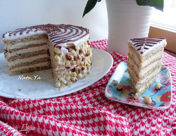 Лакомый кусочек:) Мегаореховый торт готов!