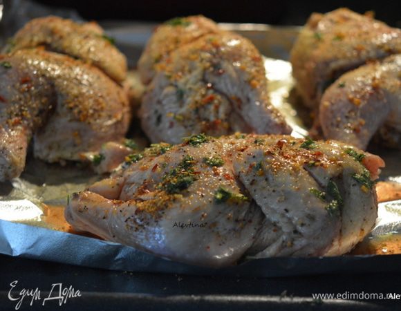 Готовим на гриле 200°C или в духовке, один раз перевернув.