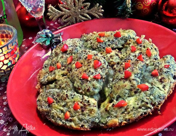 Перенести ньокки на большое блюдо, посыпать остатками сладкого перца.