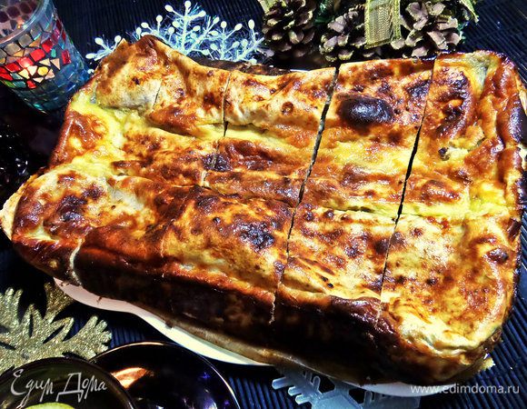 Дать остынуть и нарезать на квадратики-порции. У меня получилось 15.