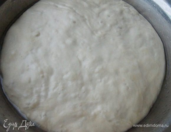 Это тесто через 2 часа, увеличилось вдвое.
