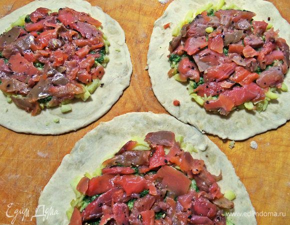 Шпинатный слой. Рыбка.