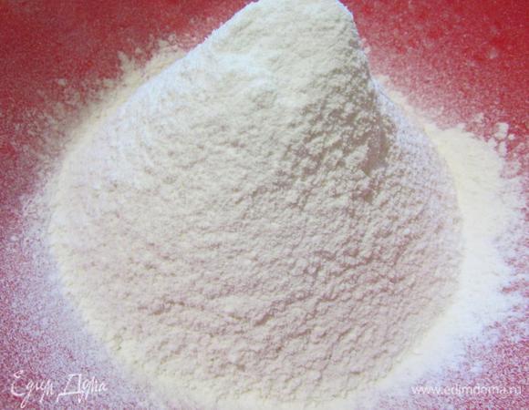 Просеять муку.