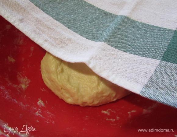 Тесто припудрить мукой, накрыть салфеткой и отправить в теплое место, примерно на 40-60 минут.
P.S.: для сырых дрожжей, 3-3,5 часа. Готовое тесто не должно перестаиваться, так как качество его от этого ухудшается. Изделия из перестоявшегося теста получаются грубые, с кислым привкусом. Поэтому совершенно излишне ставить тесто с вечера.