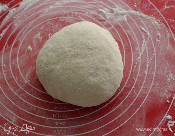 Замесите грубое тесто, закройте и оставьте постоять 30 минут.