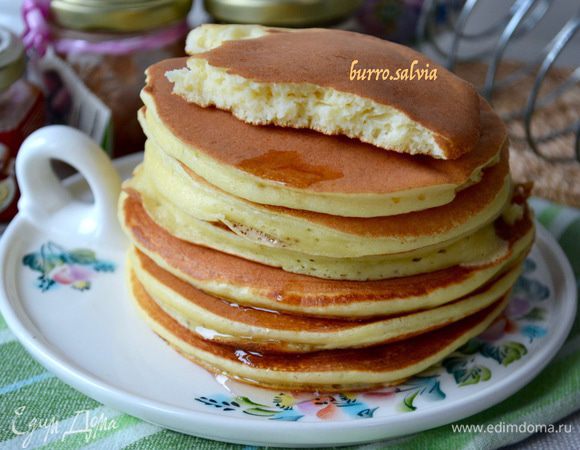 Подавать! А вот и разлом (захотелось показать!) Воздушные и нежные панкейки...