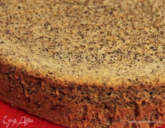 Выложить в кольцо диаметром 20 см один корж, вылить на него весь крем, поставить в холодильник на 1-2 часа. Затем накрыть вторым коржом и снова отправить в холодильник.