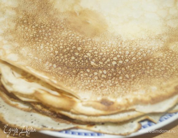 Вот готовые блинчики. Их много.