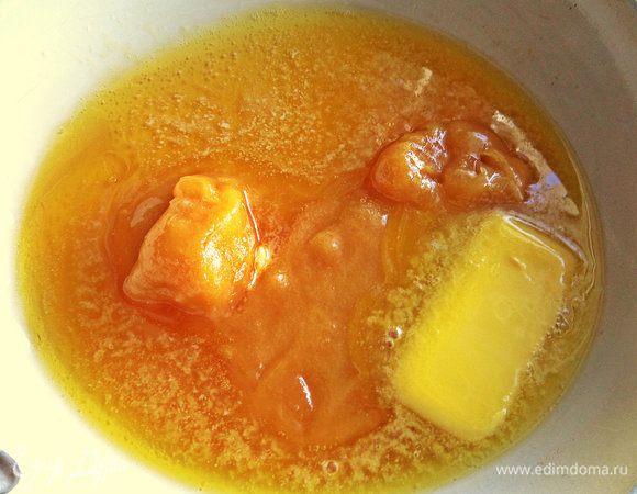 Растопить. Оба раза делала примерный состав.