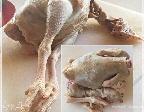 Петушок! Я порубил на части, чтобы не мудрить с кастрюлей. Других целей расчленение не преследует.