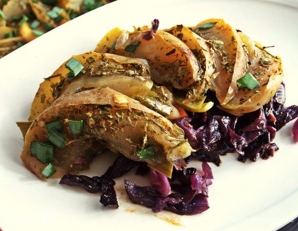 Вот примерная порция..., но это так вкусно, что можно съесть и две :)