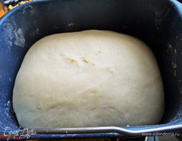 Через 1,5 часа тесто поднялось.