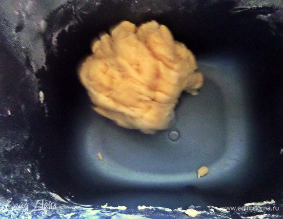 Тесто замесит техника и накрываем крышкой для подъёма.