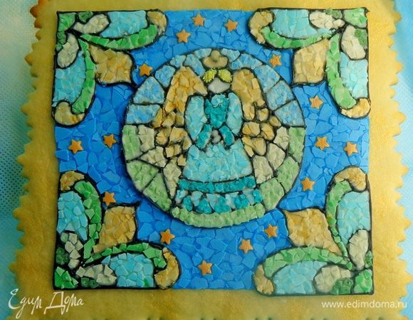 В заключение перенесла ангела на небо.