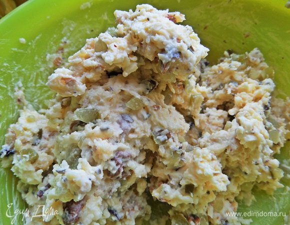 Перетираем тщательно массу.