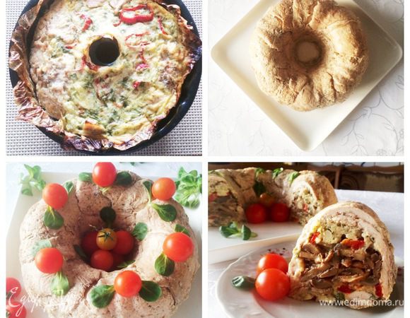 Я пекла поздно вечером, практически ночью, поэтому по истечении времени просто выключила духовку, приоткрыла дверцу и оставила до утра остывать прямо в форме.
На утро вот такой итог. На фото видно, что не хватило мясного верхнего слоя. На вкус никак это не повлияло, зато на внешний вид да. Хоть я и перевернула кекс, но при разрезе видно, что не хватает слоя мяса снизу. Но, учимся на ошибках, поэтому второй раз точно будет лучше.
Я очень довольна результатом, завтрак был вкусным сегодня, успели снять пробу.
И последний мой вывод и замечание, думаю, что красиво, т.е. тонко разрезать в горячем виде точно не получится, т.к. развалится. Утром я отрезала по внушительному кусочку. Отправила пирог в холодильник до вечера, охладиться, нарежу и выложу фото ломтиками.