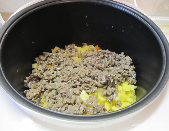 Обжаренные грибы.