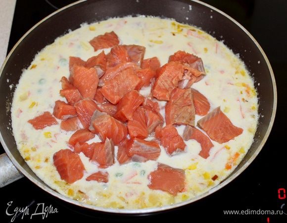 Затем рыбу.