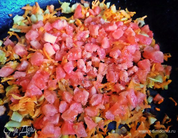 Позже добавить помидор кусочками и без кожицы.