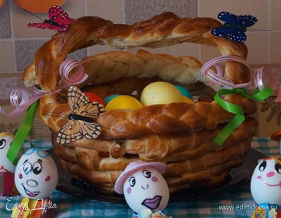 По этому же рецепту можно сделать пасхальную корзинку.

Светлой всем Пасхи!!!!
