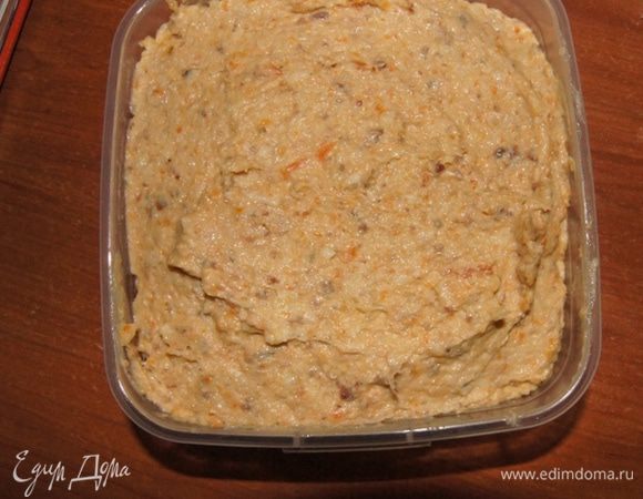 Переложить  в контейнер с крышкой и убрать на охлаждение  на 30 минут.