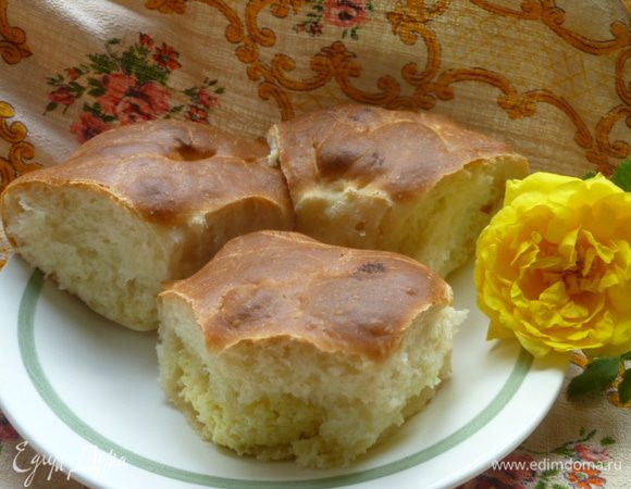 В итоге получились очень вкусные и нежные булочки.