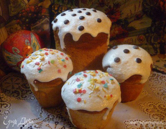 Вот такие красивые куличики получаются.