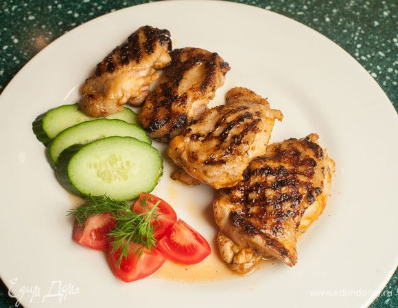 Далее жарить на гриле до готовности.
Приятного аппетита!