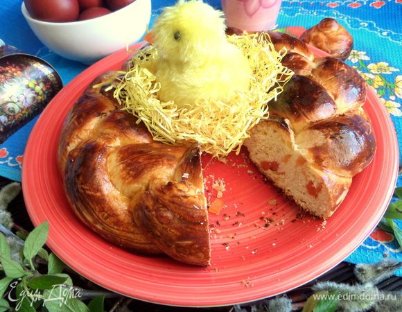 Нарезаем на порции. Коса не сильно крошится.