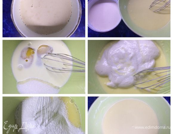 1 этап — Готовим опару: Дрожжи раскрошить и растворить их в теплом молоке, добавив щепотку сахара. 
В большой миске взбиваем 2 яйца, добавляем сливки, соль и 75 г сахара. Перемешиваем до растворения сахара и соли. Просеиваем 100 г муки и снова хорошо перемешиваем.
Вливаем запенившиеся дрожжи, перемешиваем, накрываем миску пленкой и убираем в теплое место на 1,5 часа (у меня на все время процесса этим теплым местом была духовка).