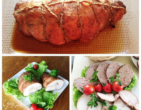 Охлажденную пастраму "освобождаем" от нити, нарезаем и подаем к столу.

Приятного аппетита!!!