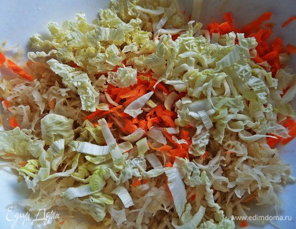 Высыпать в общее блюдо.