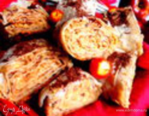 Или закрутить элементарно с арахисовой пастой и опять же с яблоками: http://www.edimdoma.ru/retsepty/53445-bystryy-yablochnyy-shtrudel-s-domashney-arahisovoy-pastoy-dlya-tatyana