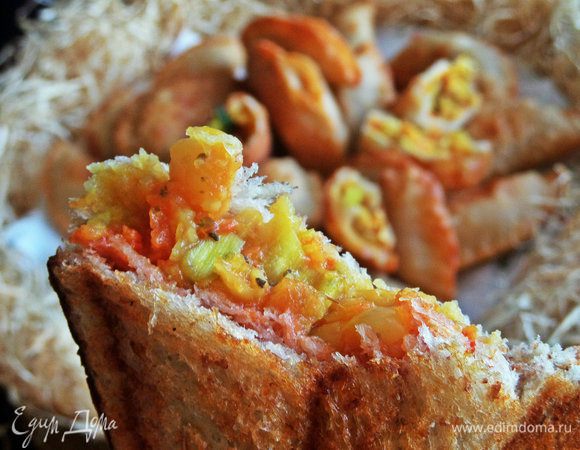 Такие бутеры удобно взять на работу или ребенку в школу.