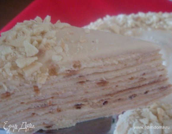 Вот кусочек. Торт очень вкусный, готовится быстро и легко.
Приятного аппетита!