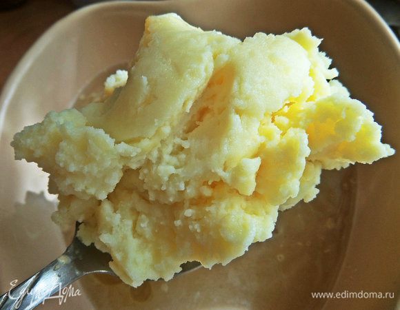 Вот столько пюре нужно.