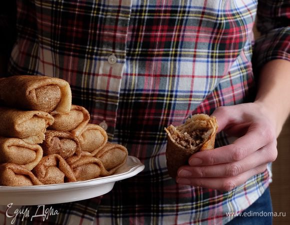 Блинчики с мясом.