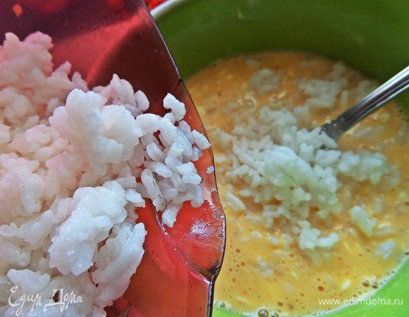 Вмешиваем рис.