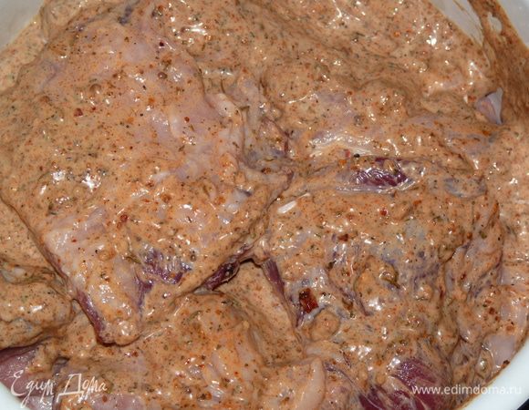 Замариновать на пару часов. А лучше на ночь.