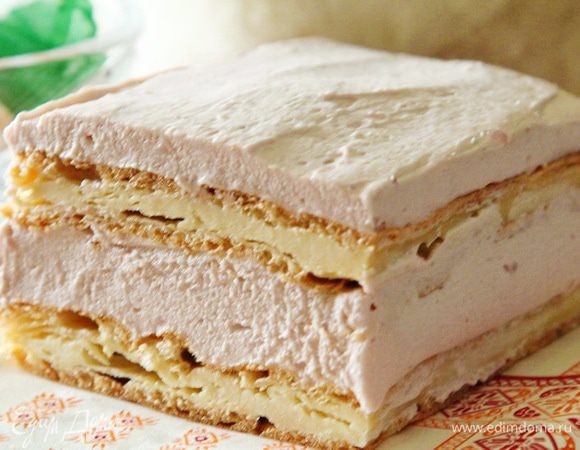 Вот так выглядит пляцок в разрезе после охлаждения.