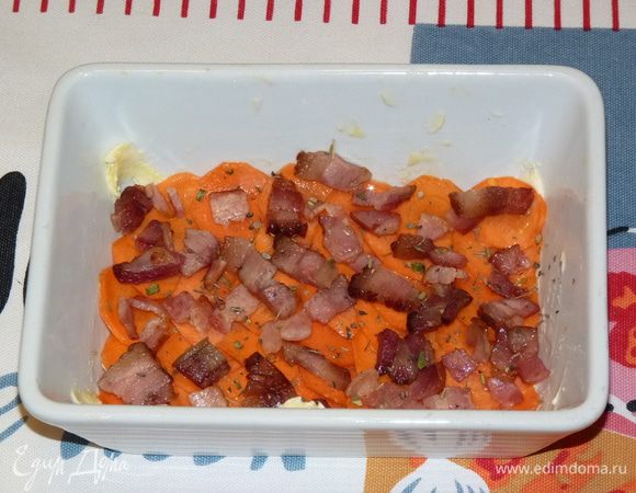 Следующий слой — грудинка. 