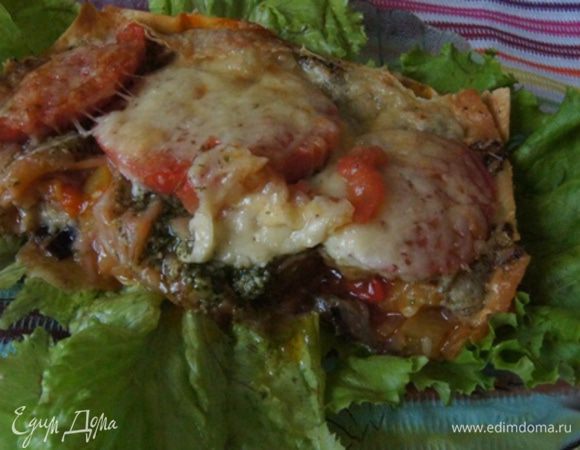 И нарезать на порции. Это очень вкусно и сытно.