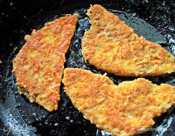 Жарим хорошенько с двух сторон.