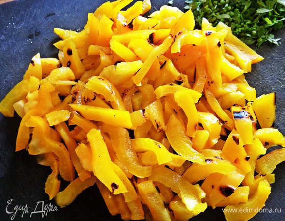Потом нарезать соломкой.