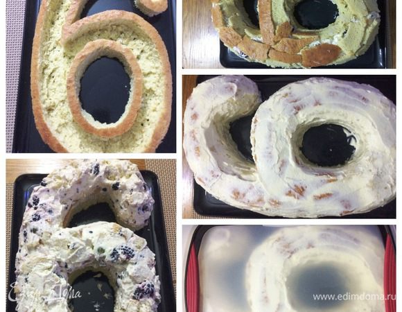 Собираем торт.
Наполняем торт начинкой. Подравниваем, придаем торту форму, у меня было очень много ягод. Отложенным кремом обмазываем весь торт, чтобы он равномерно пропитался. Накрываем торт (у меня контейнер специальный) и отправляем в холодильник на несколько часов (у меня ночь простоял).