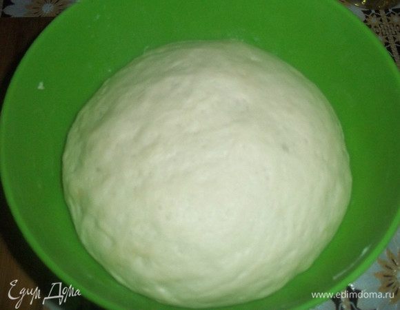 Смешиваем все ингредиенты, отправляем в тихое и темное место на 1 час. Через 1 час теста станет в 2 раза больше. 