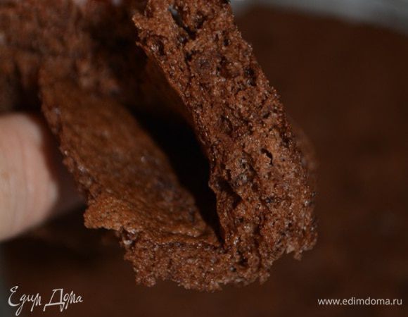 Вот какой легкий и пористый бисквит получился.