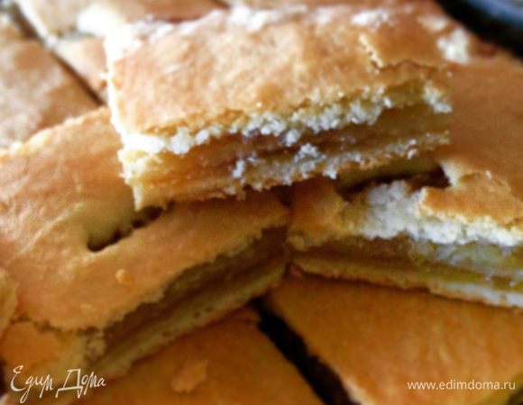 Разрезать пирог, пока он горячий, дать остыть и наслаждаться!