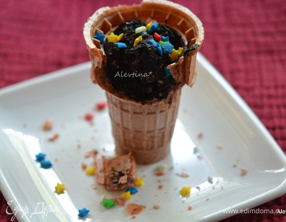 Украсить кондитерской крошкой.
Приятного аппетита!