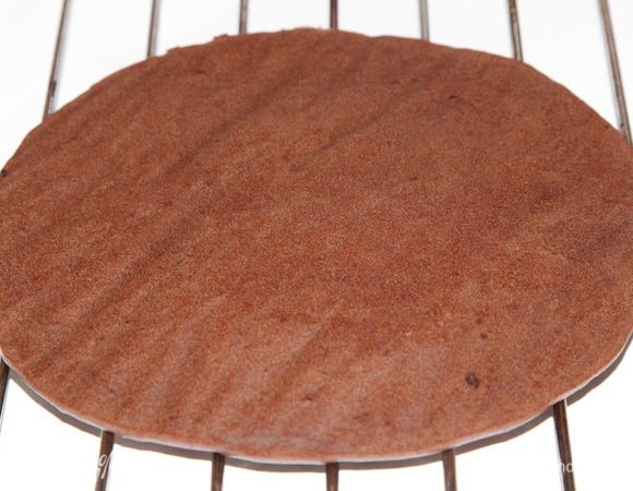 Готовый бисквит остужаем на решетке полностью, затем упаковываем в пленку и убираем в холодильник ждать своего часа